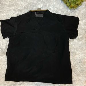 Medical Scrub Top | Black | Size: Medium